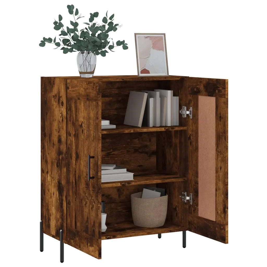 Credenza Rovere Fumo 69,5x34x90 cm in Legno Multistrato 830209