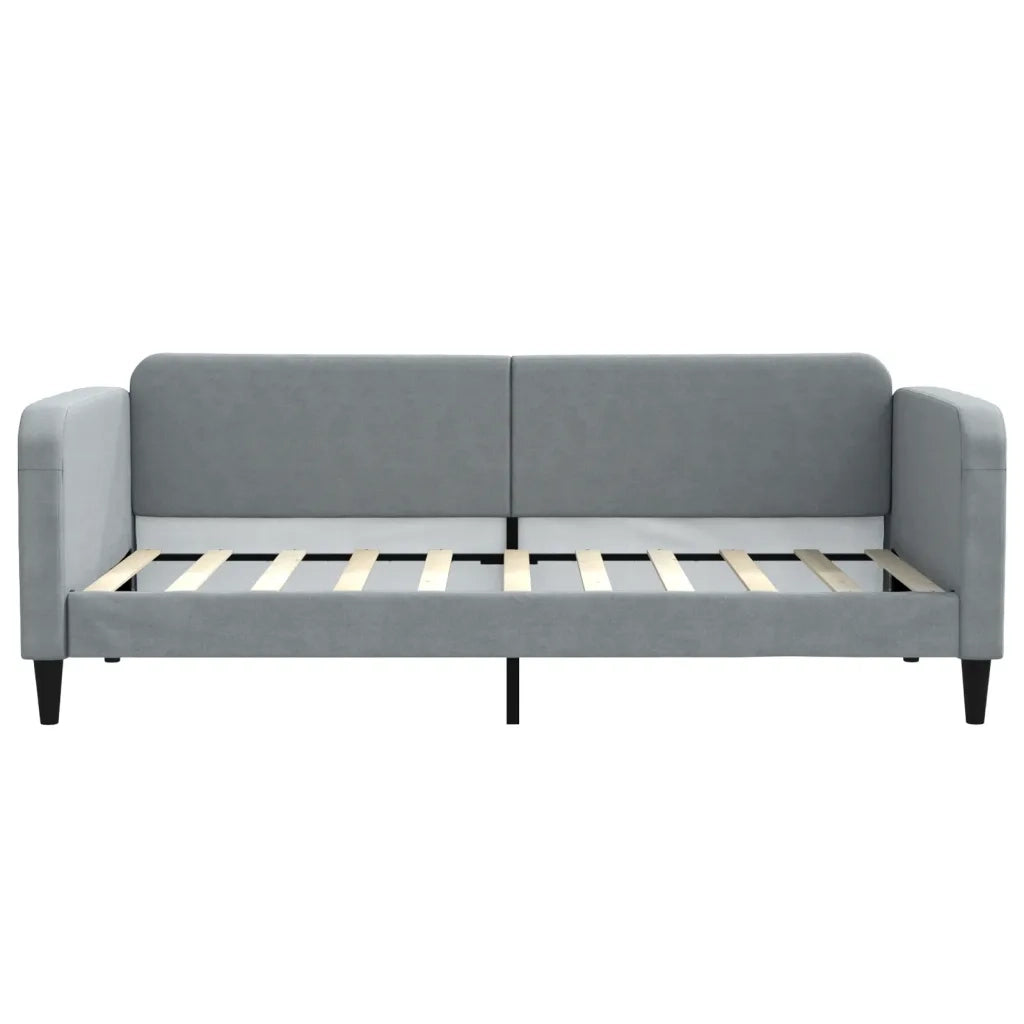 Letto singolo | Letto per adulti | Letto da Giorno Grigio Chiaro 90x190 cm in Tessuto