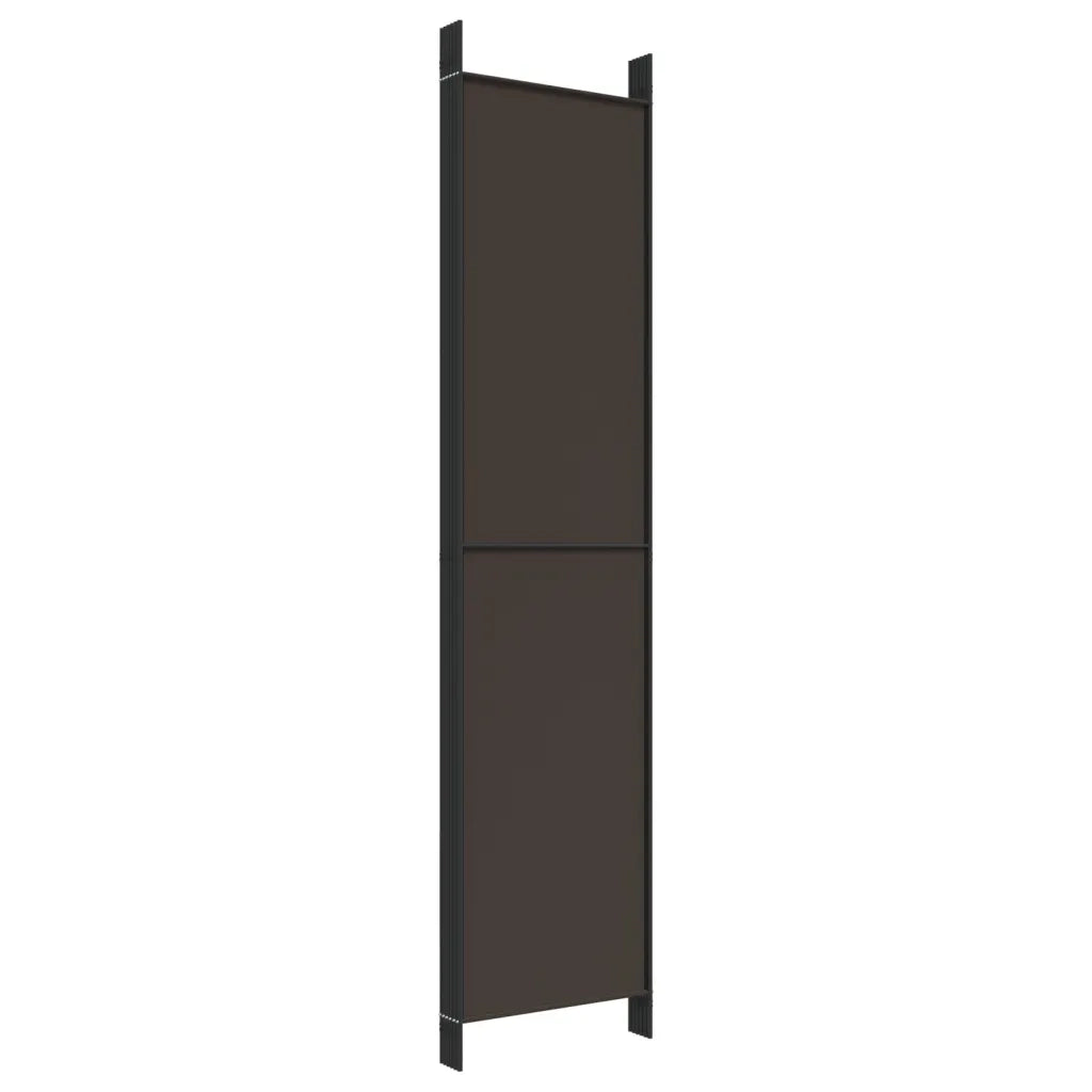 Divisorio Ambienti | Divider per stanze | Paravento a 6 Pannelli Marrone 300x220 cm in Tessuto