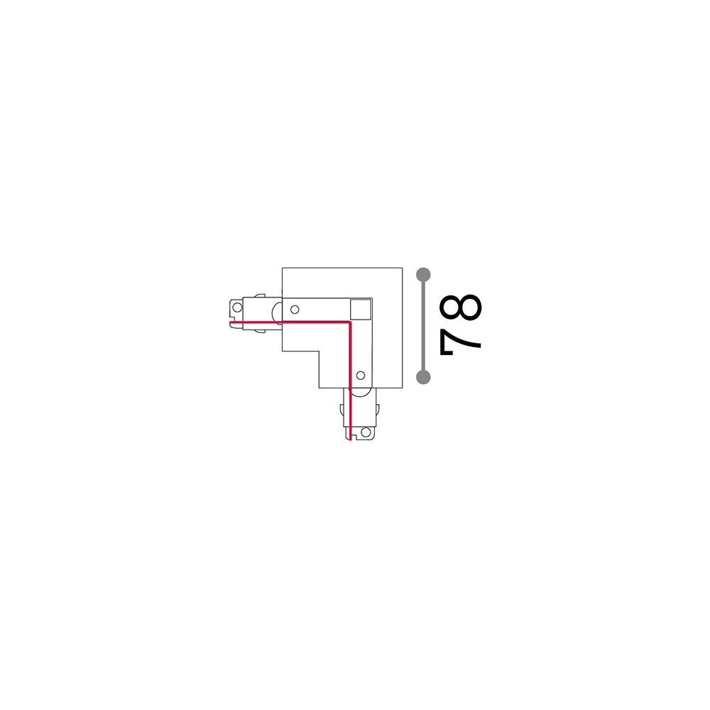 Kit Connettore Da Incasso Destro On-Off Link Alluminio Bianco