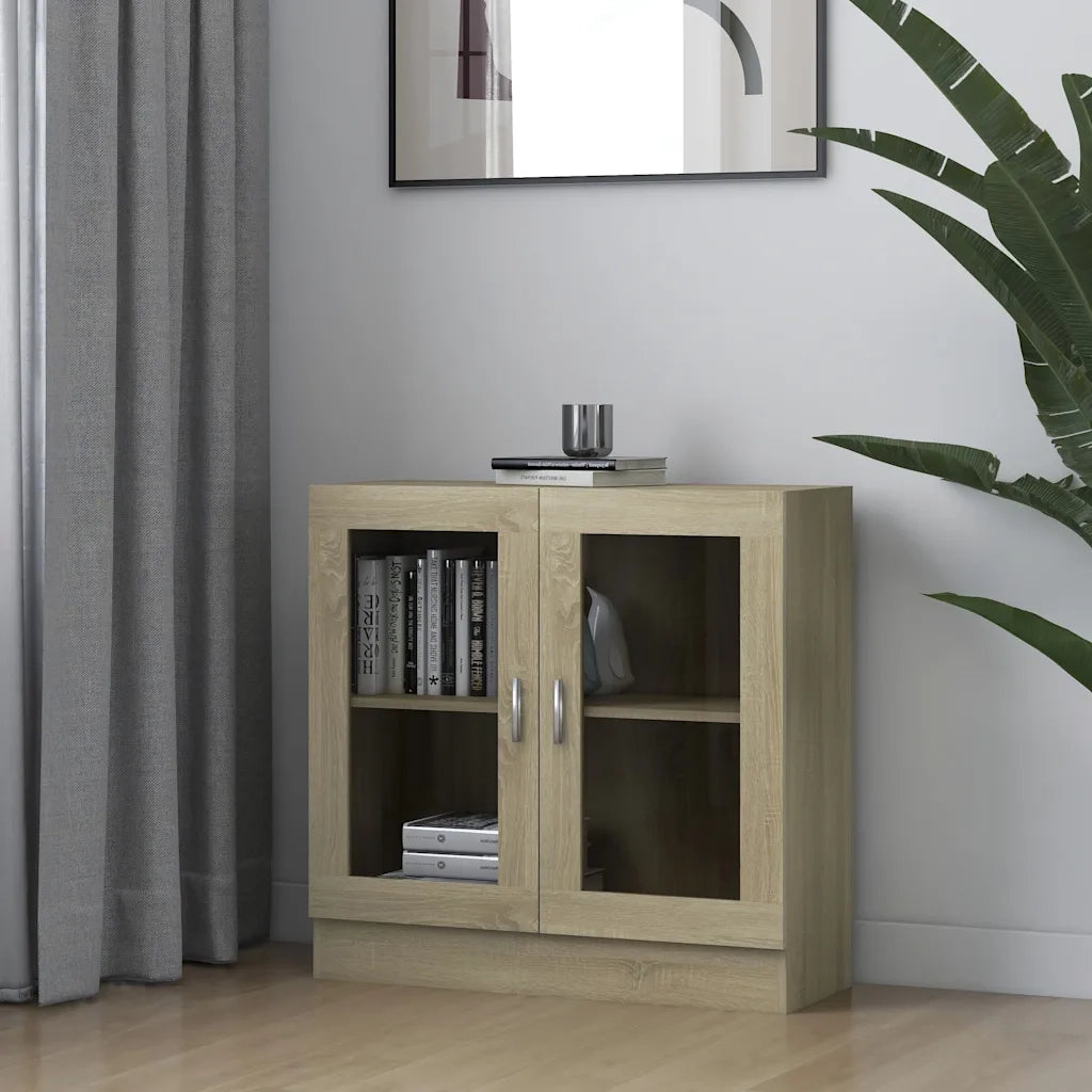Vetrina Rovere Sonoma 82,5x30,5x80 cm in Legno Multistrato 802744