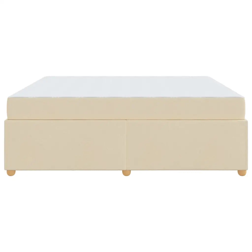 Struttura del letto con materasso Crema 180 x 200 cm Tessuto 3399375
