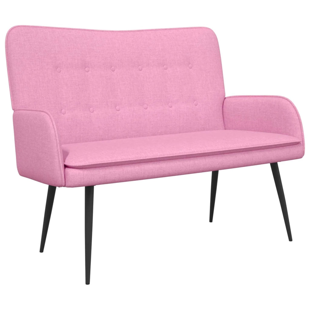 Divano a 2 Posti Rosa 115 x 61 x 87 cm Tessuto