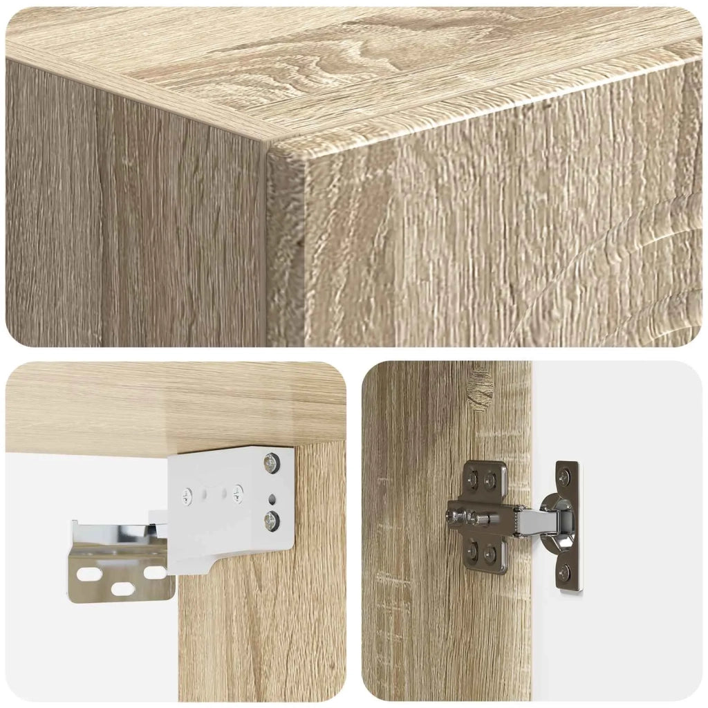 Mobiletto a muro Rovere Sonoma 33 x 34,5 x 90 cm 898077