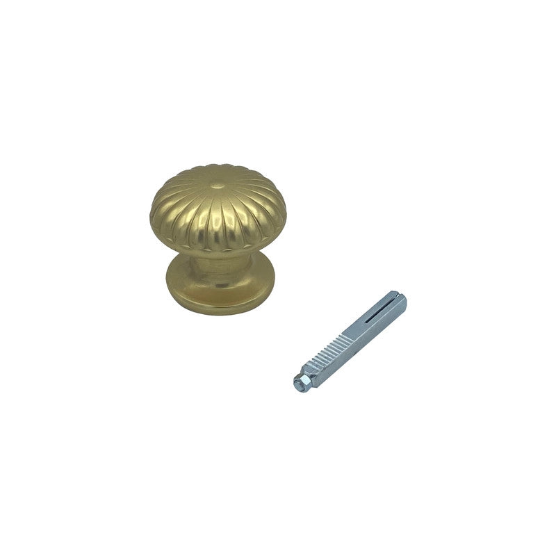 Maniglia su rosetta tonda SAGUATTI  211/60BQ in alluminio oro lucido