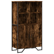 Credenza | Madia | Buffet da pranzo | Armadio da pranzo Rovere Fumo 79,5x35,5x137,5 cm in Legno Multistrato
