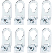 Supporto per foto in alluminio, 60 pezzi, orecchioni D-Ring, 35x15mm, adatto per canali da 12mm