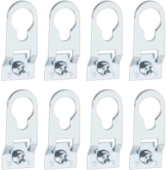 Supporto per foto in alluminio, 60 pezzi, orecchioni D-Ring, 35x15mm, adatto per canali da 12mm