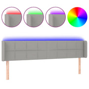Testiera | Testata a LED Grigio Chiaro 203x16x78/88 cm in Tessuto