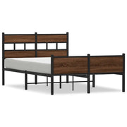 Letto matrimoniale | Letto per adulti | Giroletto senza Materasso Rovere Marrone 120x200 cm Truciolato