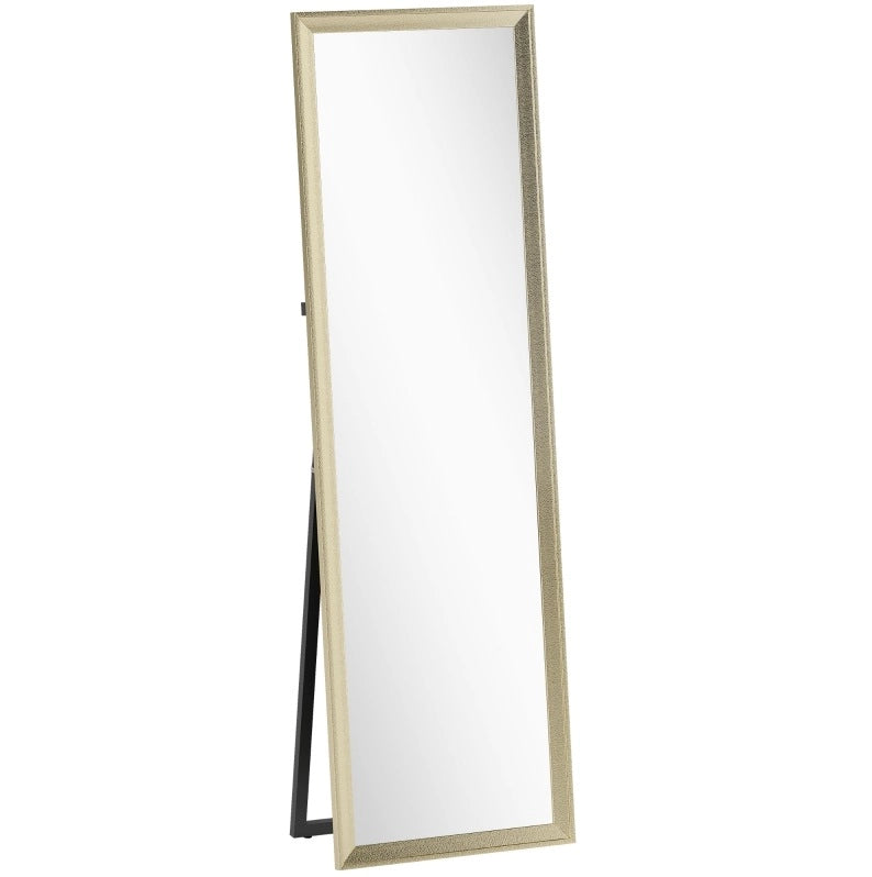 SPECCHIO A FIGURA INTERA 160 x 50 cm Gold con supporto pieghevole