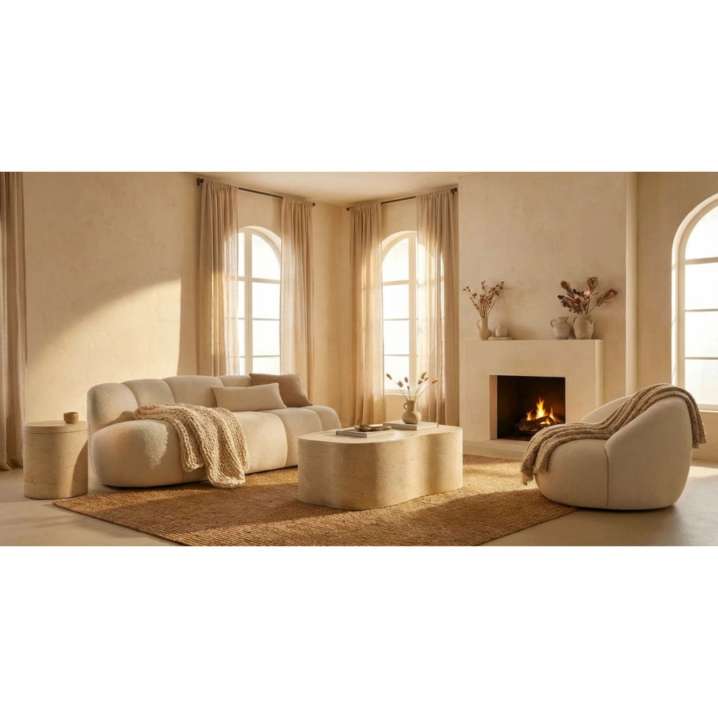 Divano VKH1060, Bianco, Spugna, 145x80x69 cm