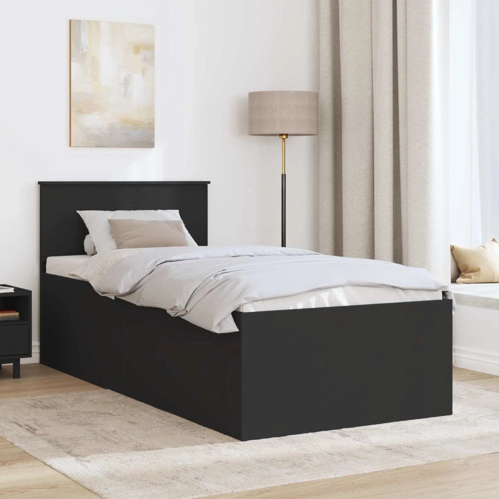 Struttura del letto Nero 90 x 200 cm Legno multistrato 3408621