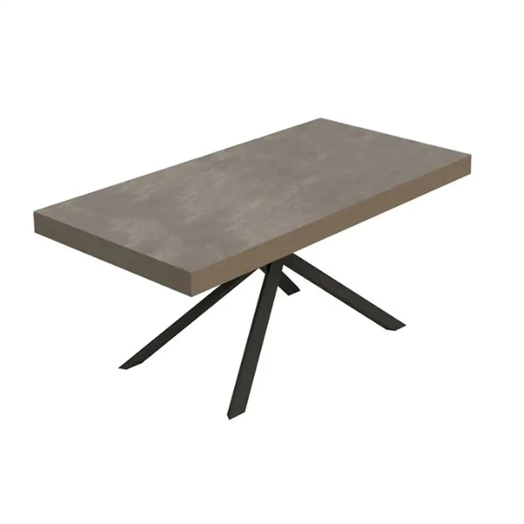 Tavolo allungabile 200/304x90 cm Niket tortora gambe antracite