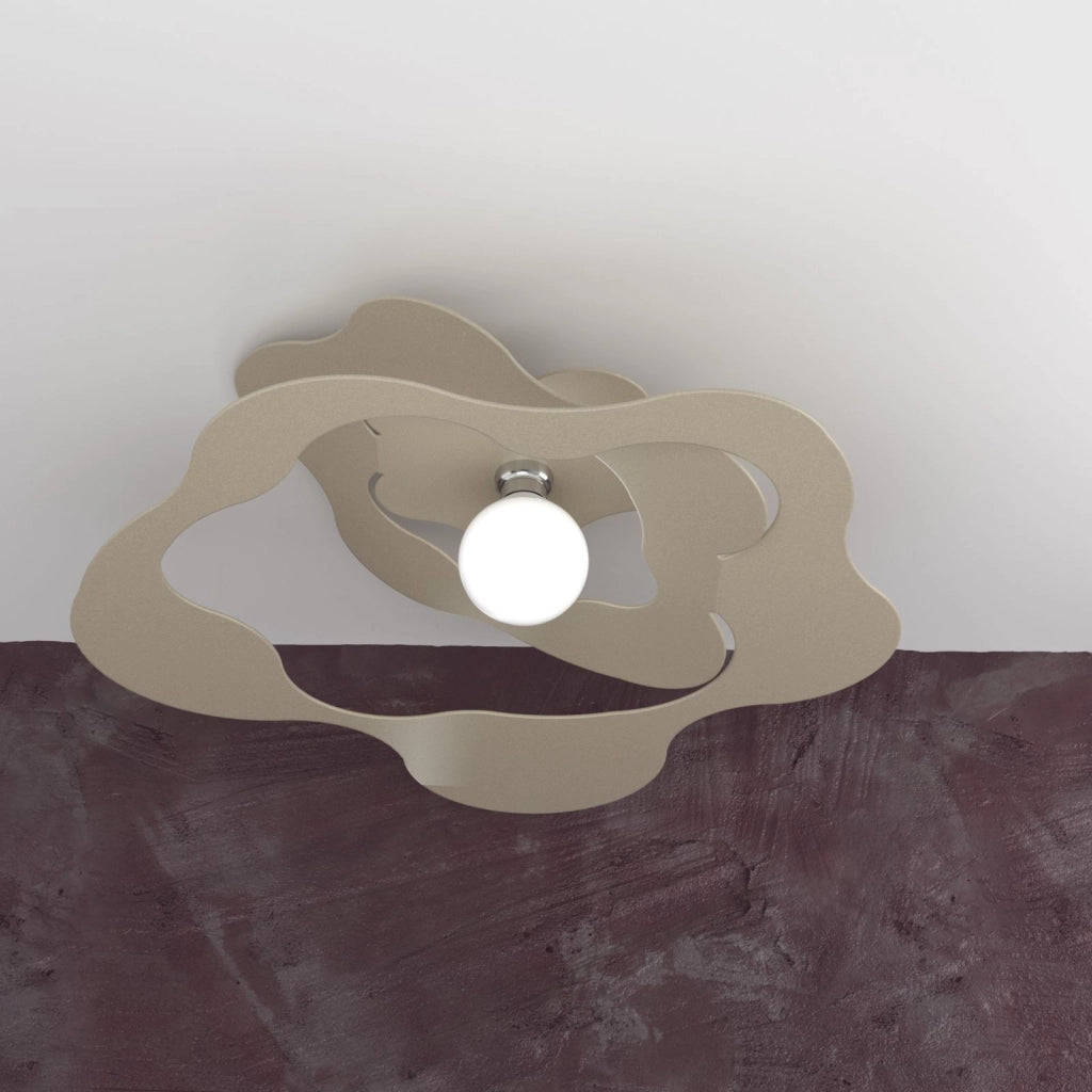RIPPLES PLAFONIERA D.70 CM. 1 LUCE SABBIA 1158-PL70-SA