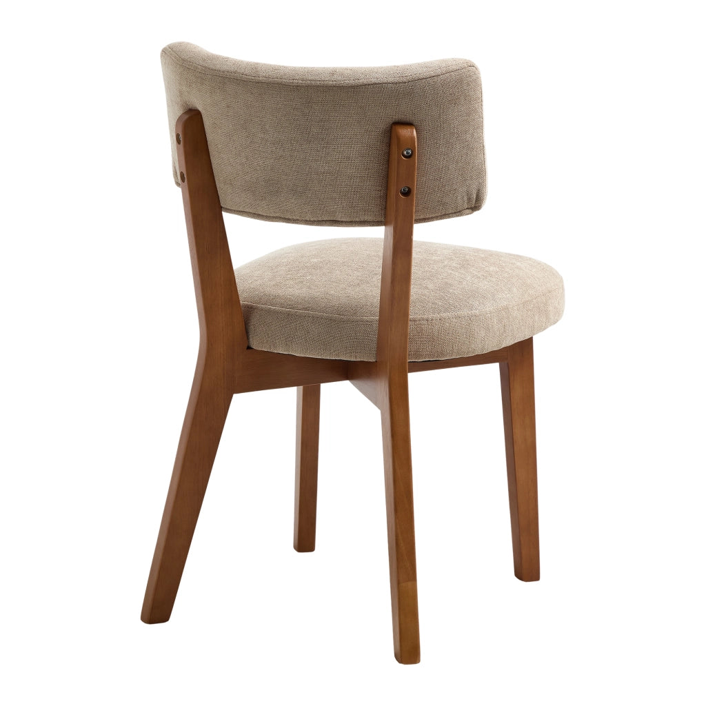 Sedie da Pranzo Set 2 Pezzi ¨C MINIMAL ¨C Tessuto Imbottite Gambe Legno Massello