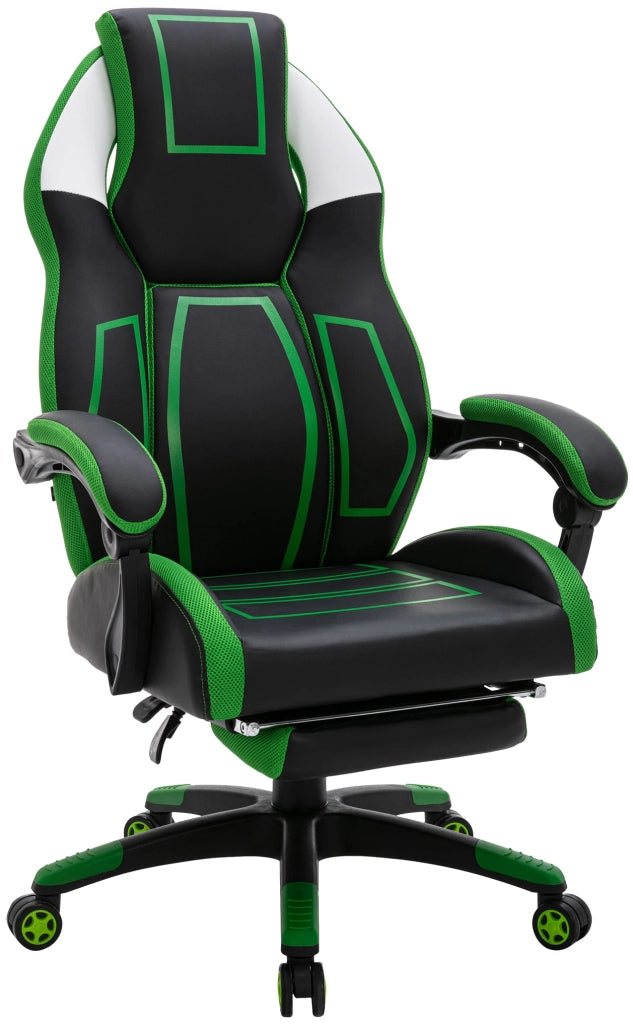 Sedia da ufficio Clovis in similpelle Nero/verde