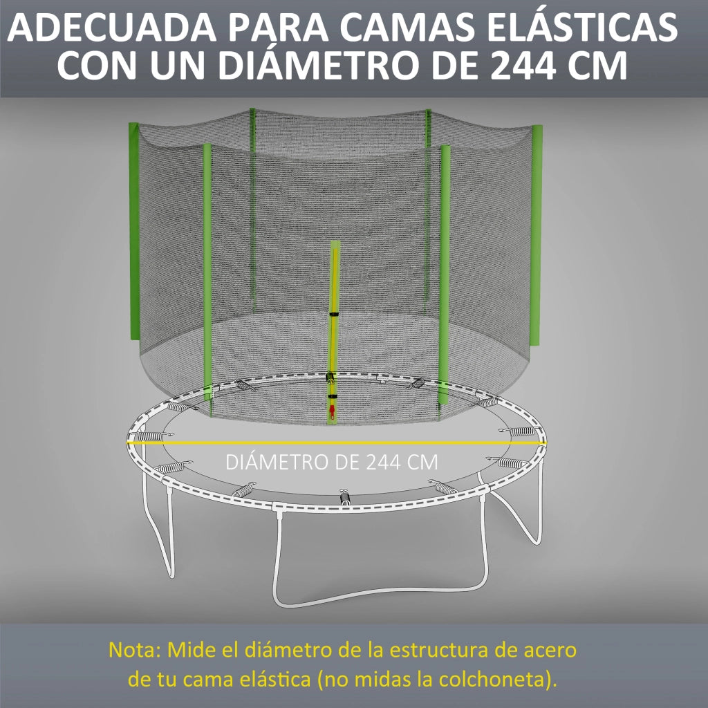 Rete di Sicurezza per Letto Elastico ?244 ¨C zephmum ¨C Verde per Esterno con Anti-UV