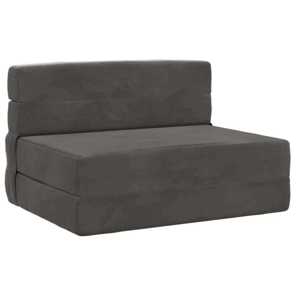 Divano Letto Pieghevole Grigio Scuro 70 x 72 x 60 cm Tessuto 900076