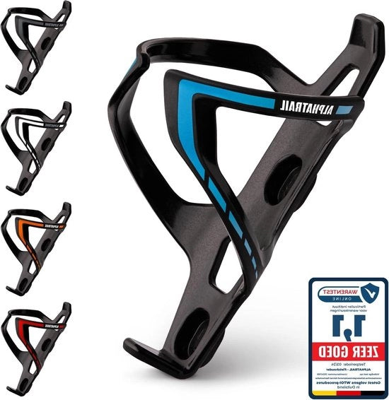Flessenporta per Bicicletta Alphatrail Max - Design Leggero - Blu - Compatibile con Cube SKS Elite Topeak - Incluso Viti di Montaggio