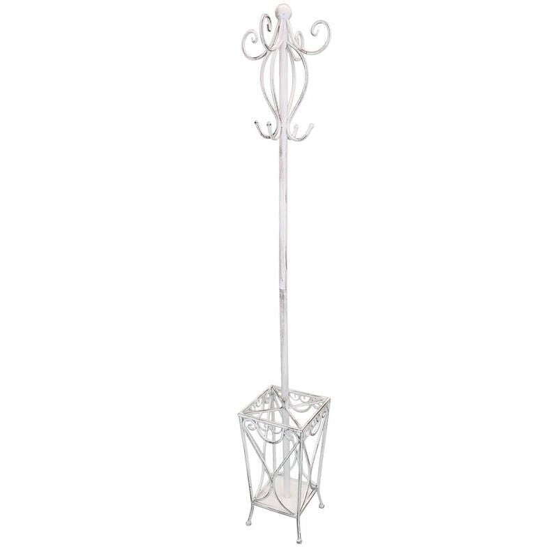 APPENDIABITI CHIC IN ACCIAIO VERNICIATO BIANCO ANTICO 25 XH183 CM OKX