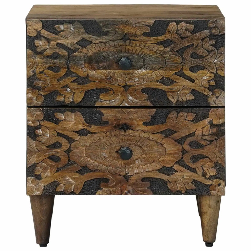 Comodino | Armadio da Notte | Mobiletto da notte con cassetto Marrone 40 x 33,5 x 46 cm