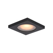 Faretto incasso quadrato nero IP44 GU10 10W Italux