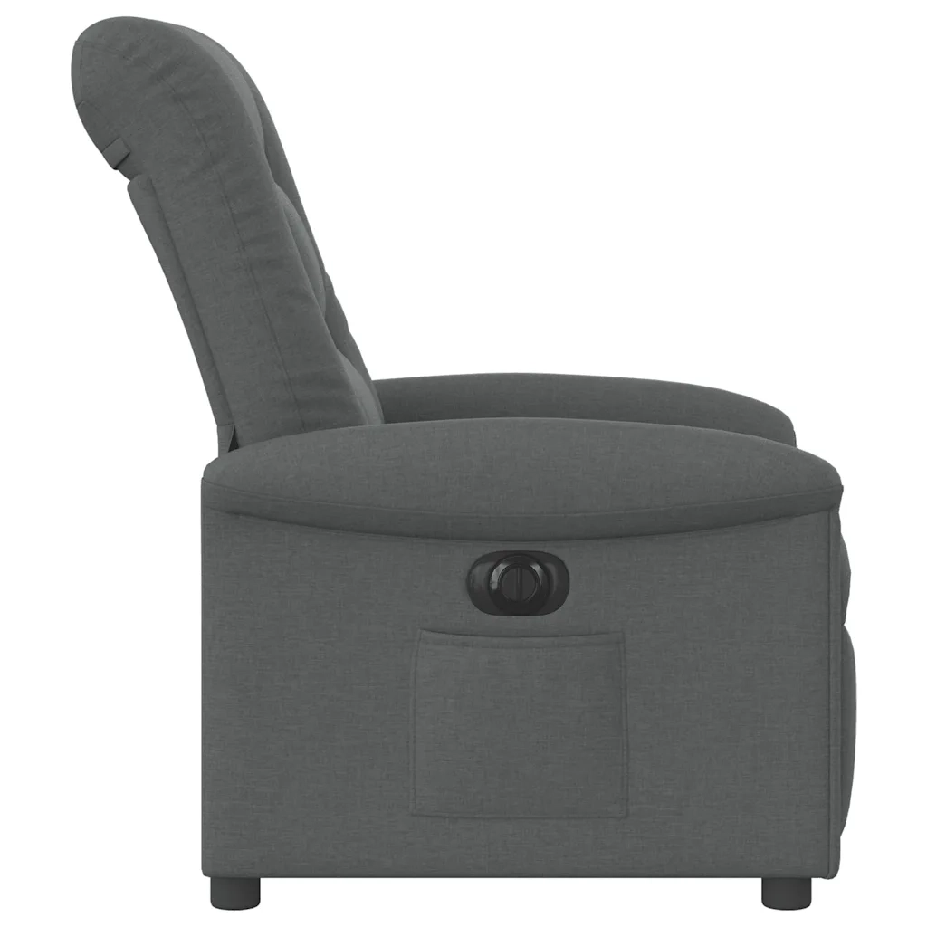 Poltrona Elettrica Reclinabile Grigio Scuro in Tessuto 3303235