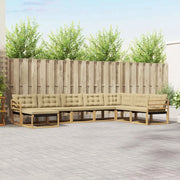 Set di divani da esterno 8 pz Bianco e Beige 3388963