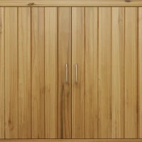 Armadio da Esterno in Legno Porta Attrezzi con 2 Porte e 2 Ripiani, 110x50x85 cm, Marrone