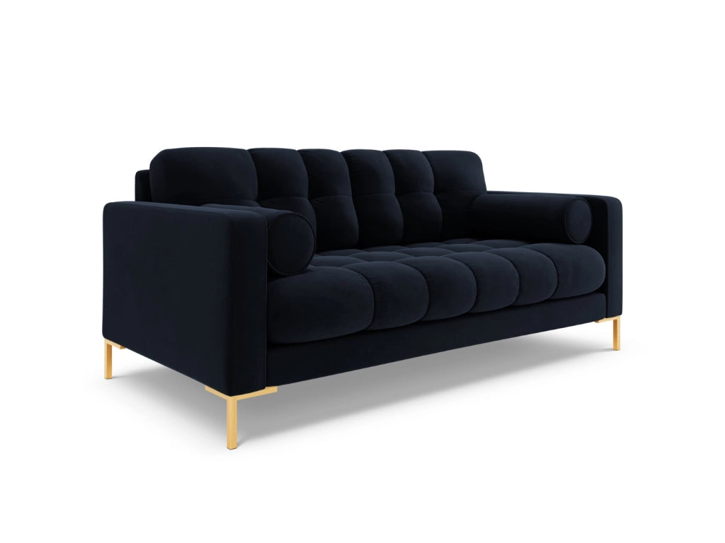 Cosmopolitan Design - Divano "Bali" 2 posti in velluto blu scuro 