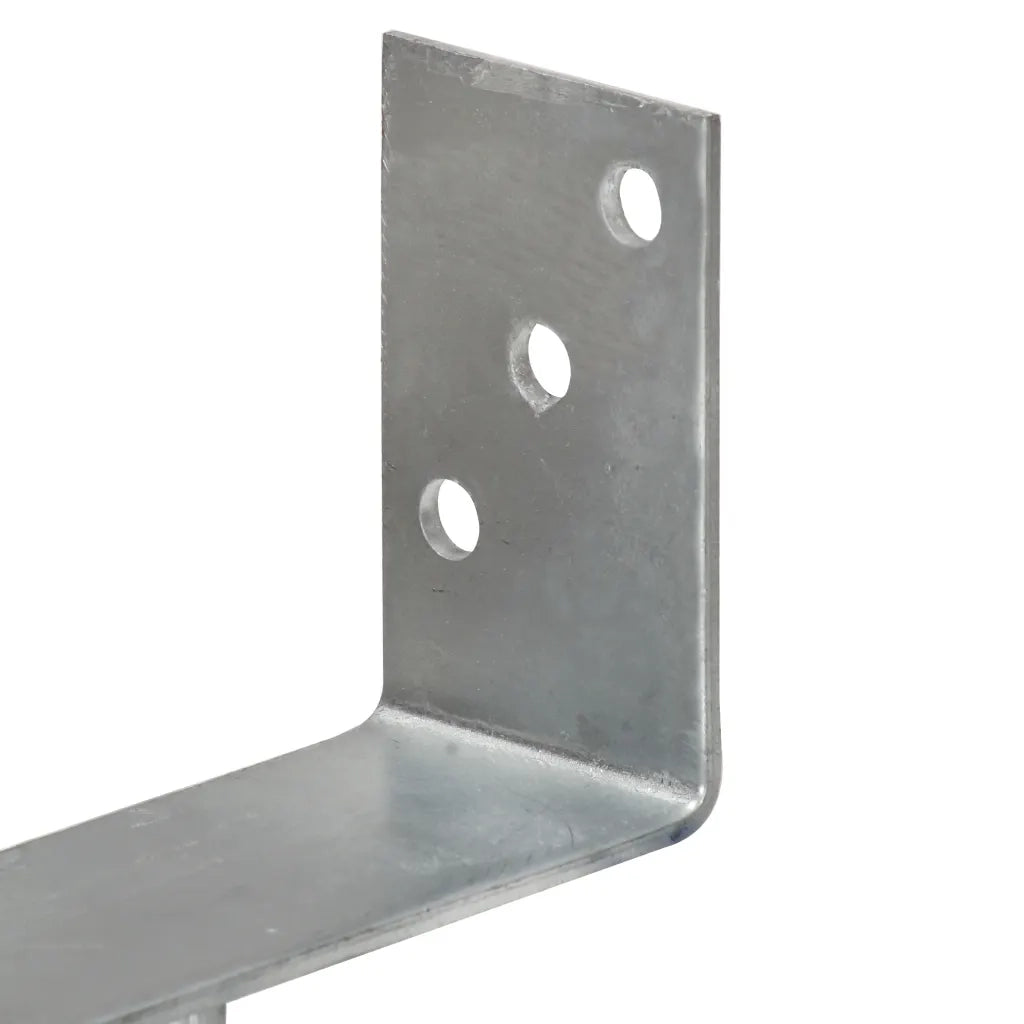Picchetti per Recinzione 6 pz Argento 8x6x30 cm Acciaio Zincato 145314