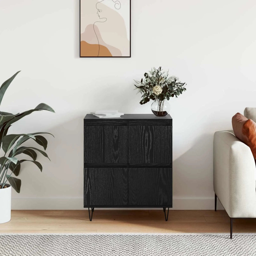 Credenza Rovere Nero 60 x 35 x 70 cm
