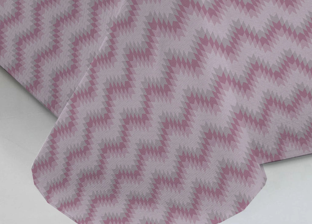 Copriletto Piquet Primavera Estate 100% Cotone Disegno 7672 Zig Zag - Matrimoniale - Rosa