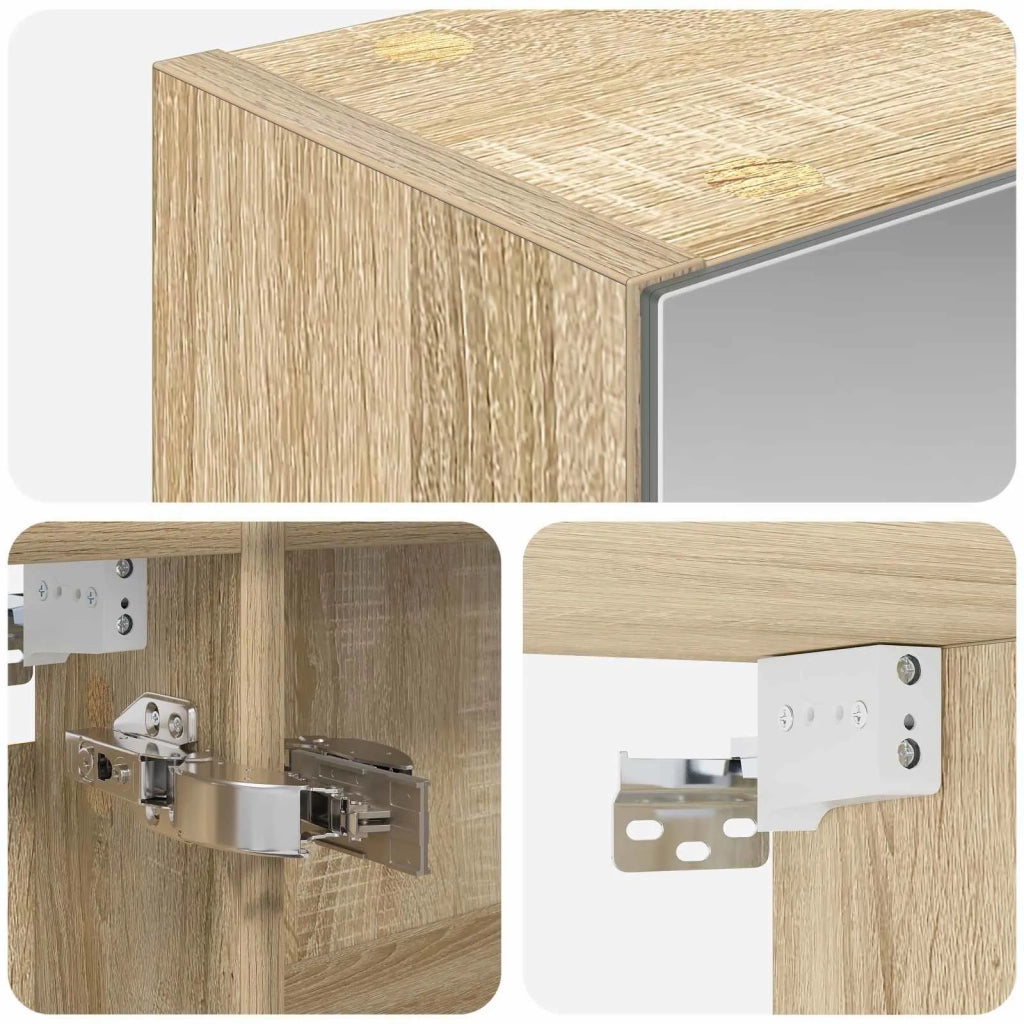 Mobiletto per specchio da bagno Rovere Sonoma 50 x 14,5 x 70 cm 889049