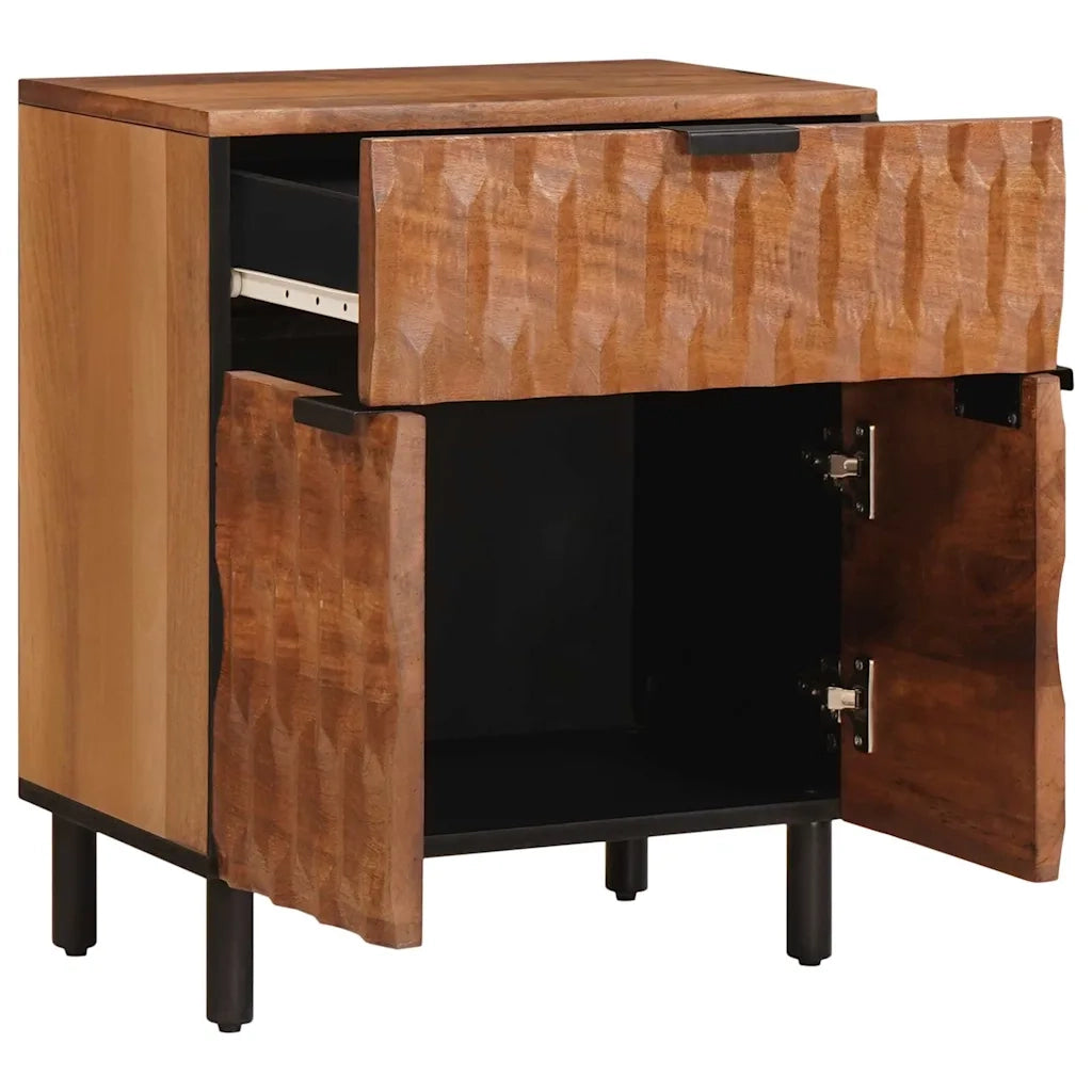 Comodino | Armadio da Notte | Mobiletto da notte con cassetto Marrone 50 x 33 x 60 cm