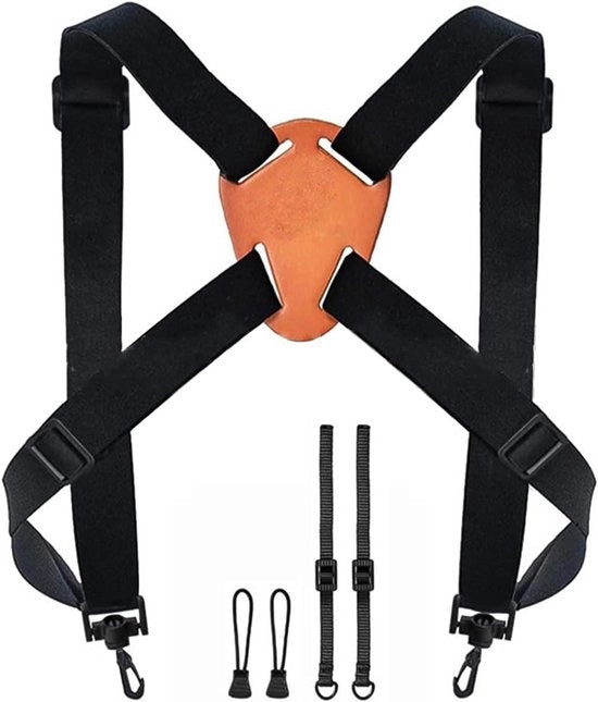 Telaio Telescopico per Esterno per Fotocamera e Distometer - Cavo Elastico per Attività All'Aperto - Adatto per Caccia e Sport - Con 2 Connettori a Lusso