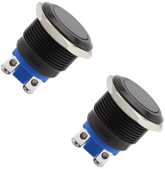 Interfaccia a pulsante rondeggiante acqua resistente - 22 mm - 2 pezzi - Capacità di commutazione 3A/250VAC