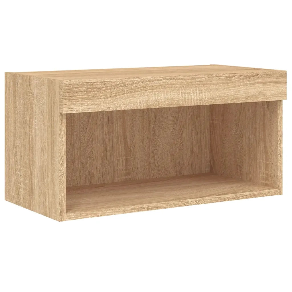 Mobili TV a Muro con LED 8pz Rovere Sonoma Legno Multistrato 3216635