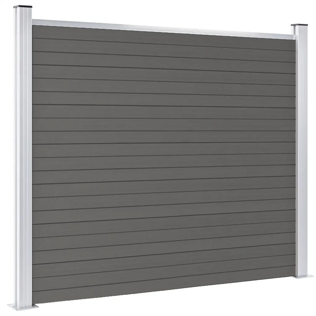 Pannello di Recinzione in WPC 180x146 cm Grigio 148982