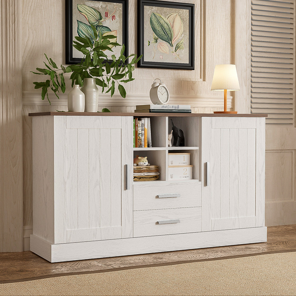 Buffet - Xylo - 140??40??79.5 cm - 2 Porte 2 Cassetti Venatura Legno