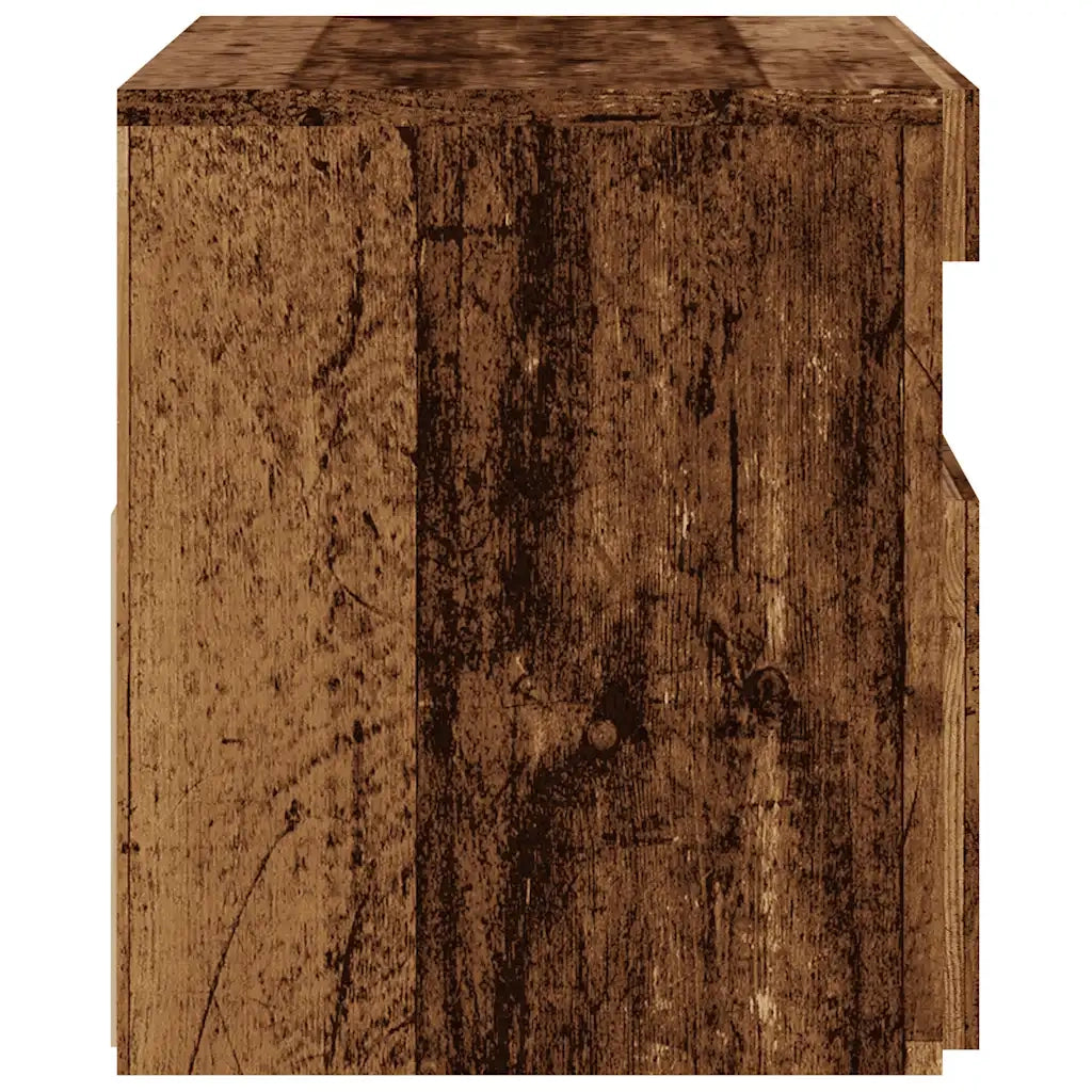 Mobile Porta TV con LED Legno Antico 60x35x40 cm Multistrato
