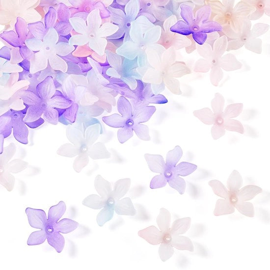 Acquario con 60 pezzi di rete a gradiente - 5 foglie di fiori - trasparente - per creare gioielli - dimensioni perfette