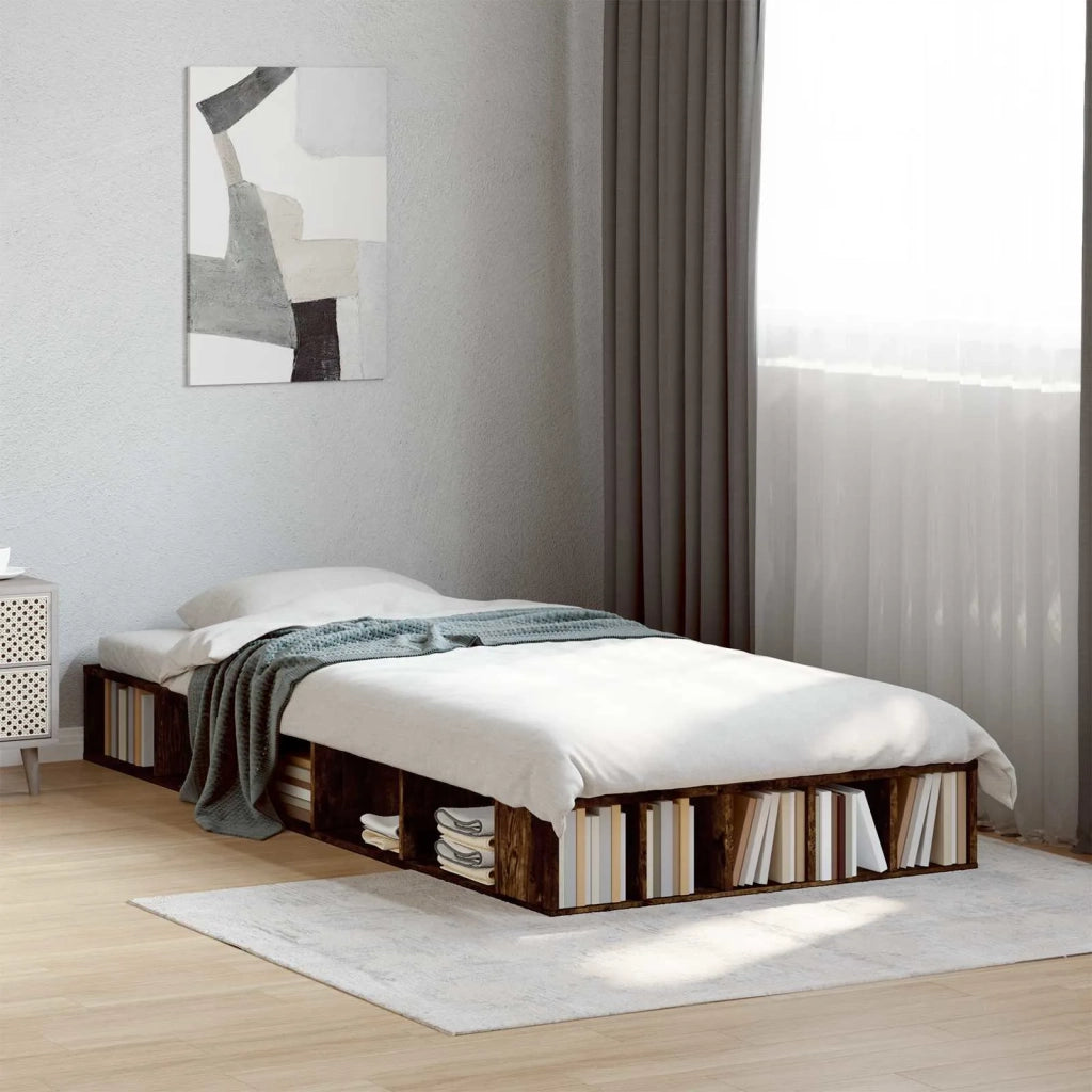 Telaio del letto con storage Rovere Fumo 80 x 200 cm 3429551
