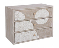 Cassettiera da Appoggio Shiva 3 Cassetti in Legno