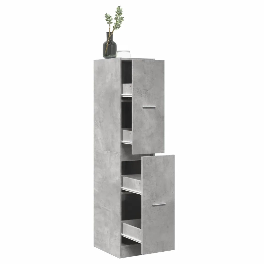 Armadietto da Farmacia Grigio Cemento 30x41x144,5 cm Truciolato 855172