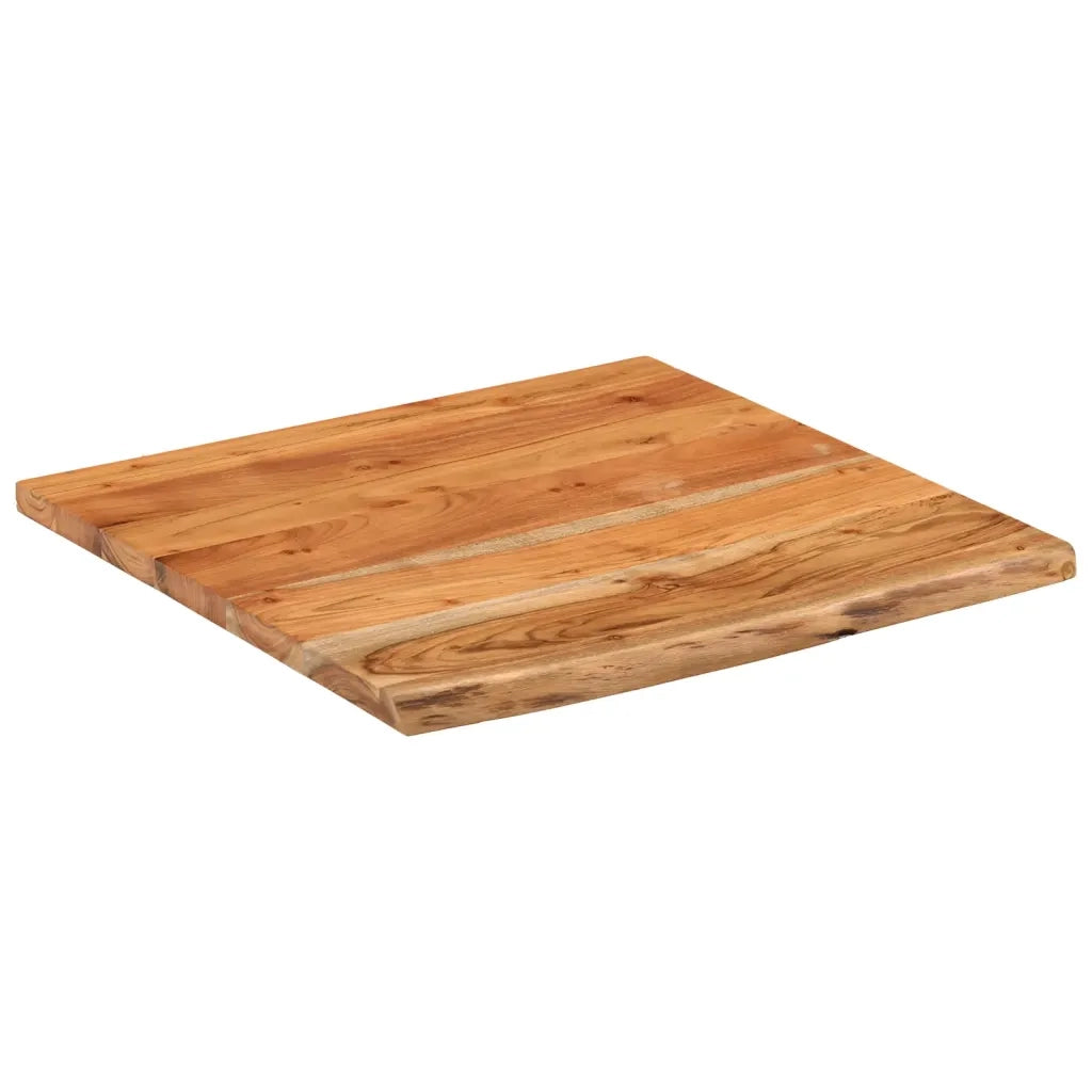 Mensola a Muro 40x40x2,5cm Quadrata Massello Acacia Bordi Vivi