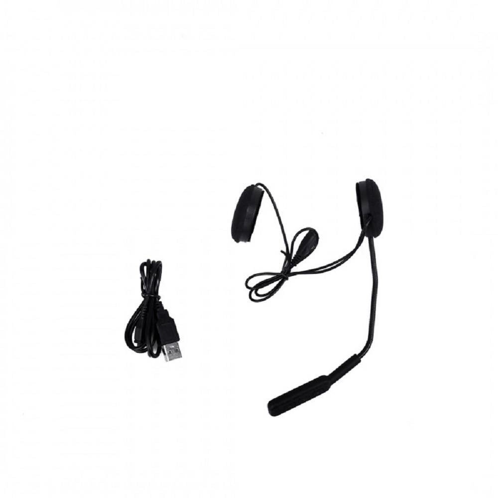 Trade Shop - Interfono Ricaricabile Auricolare Casco Bluetooth Moto Scooter Cuffie Au-bt012 -