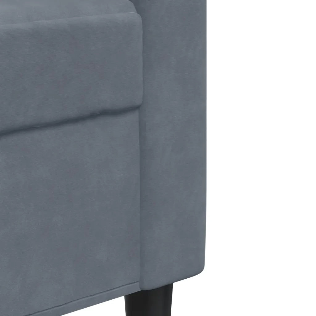 vidaXL Divano a 2 Posti grigio scuro 120 cm in Velluto