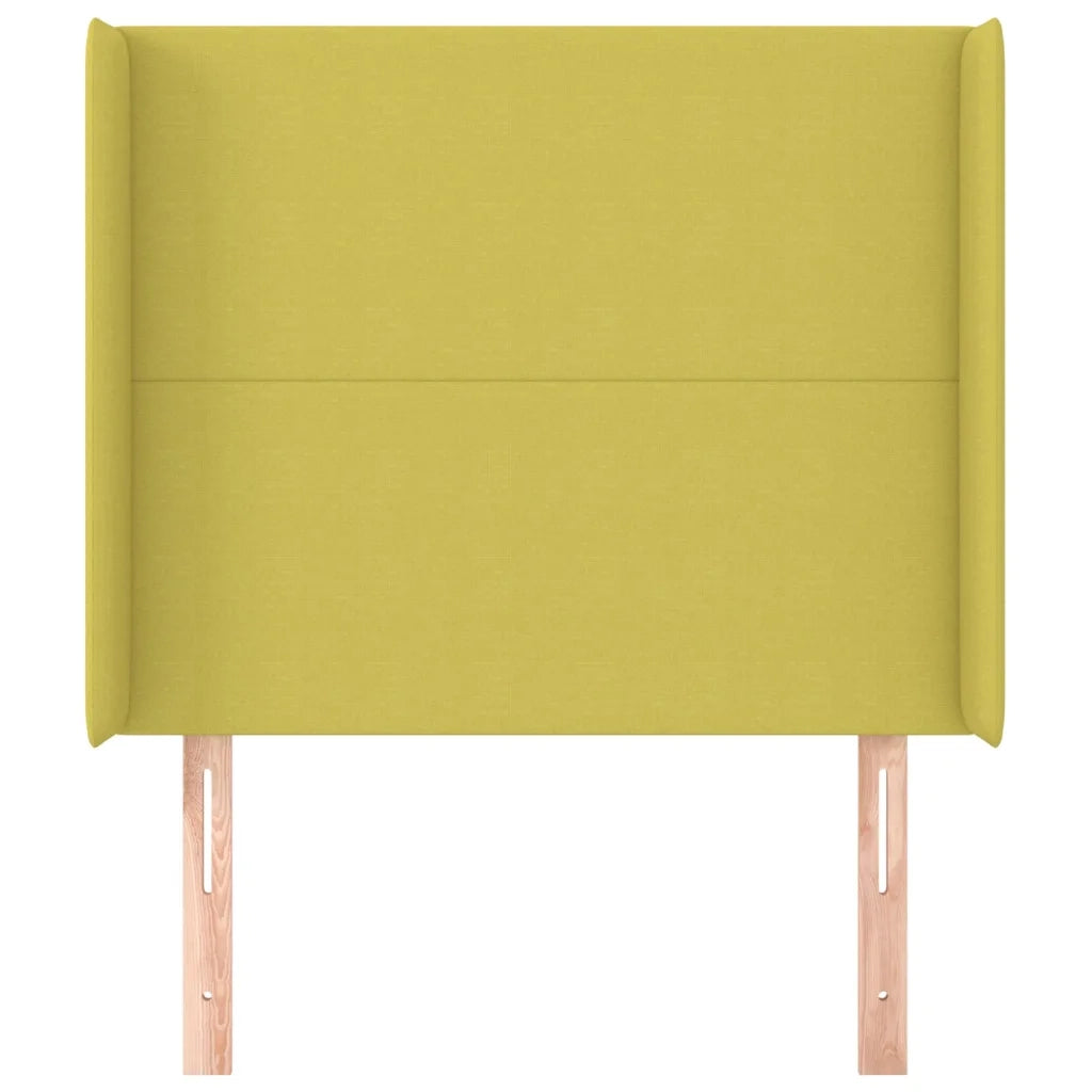 Testiera ad Orecchio Verde 103x16x118/128 cm in Tessuto